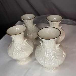 Lenox Cream and Gold Accent Vases